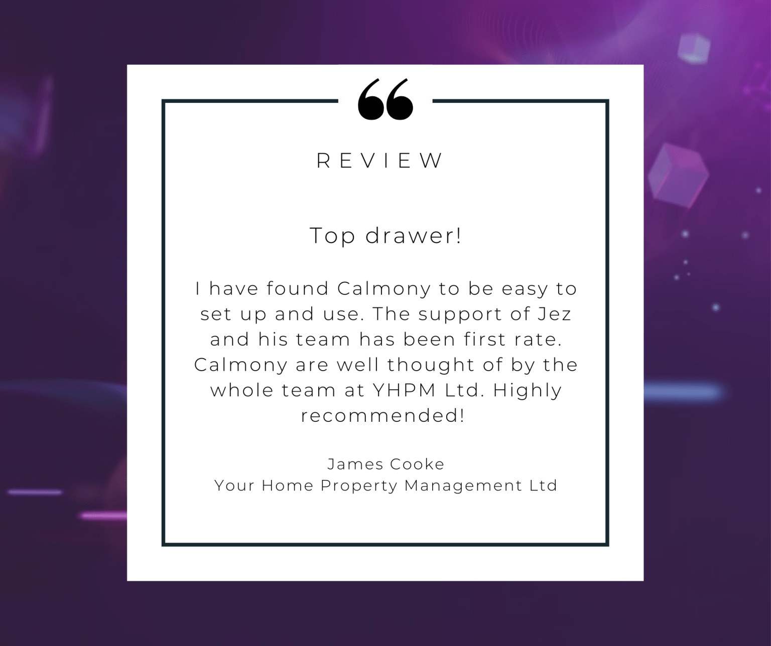 Testimonials - Calmony Client Bank Accounts